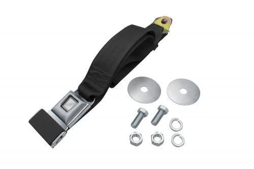 2 Point Lap Seat Belt, Universal 72" Push Button Latch, Black, Sold Each - Image 2