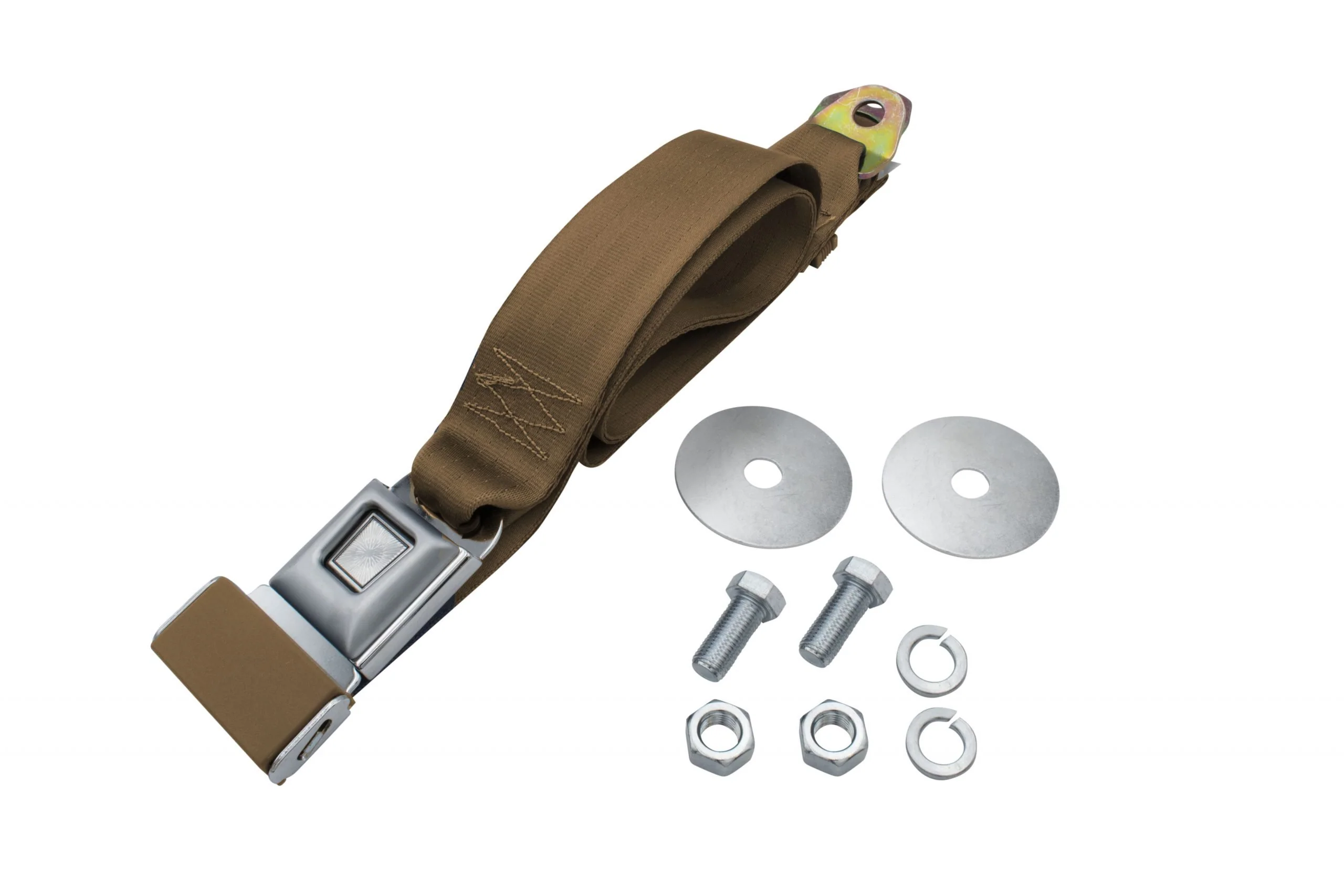 2 Point Lap Seat Belt, Universal 72", Tan, Each