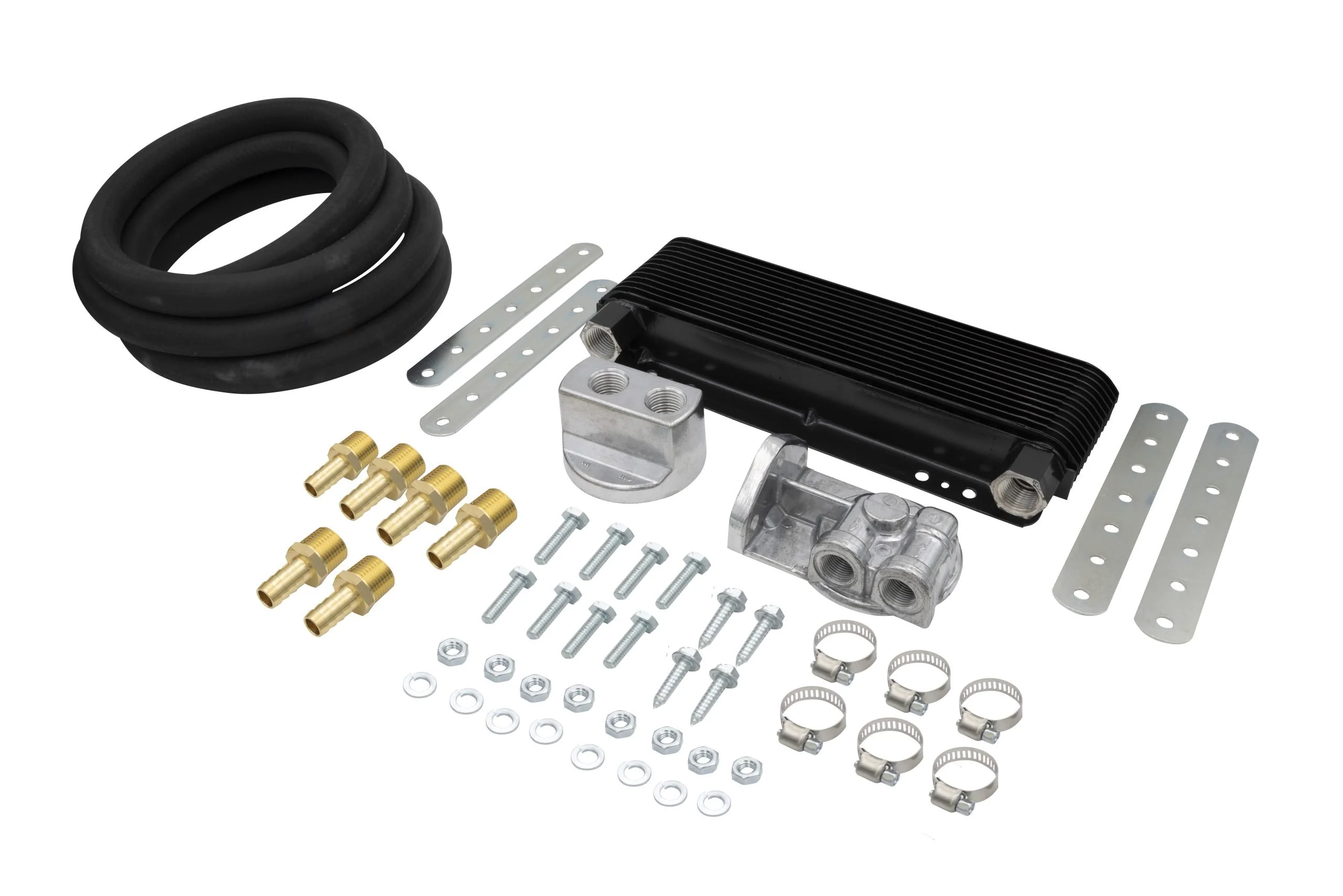 24 Plate Oil Cooler Kit with Bypass Adapter