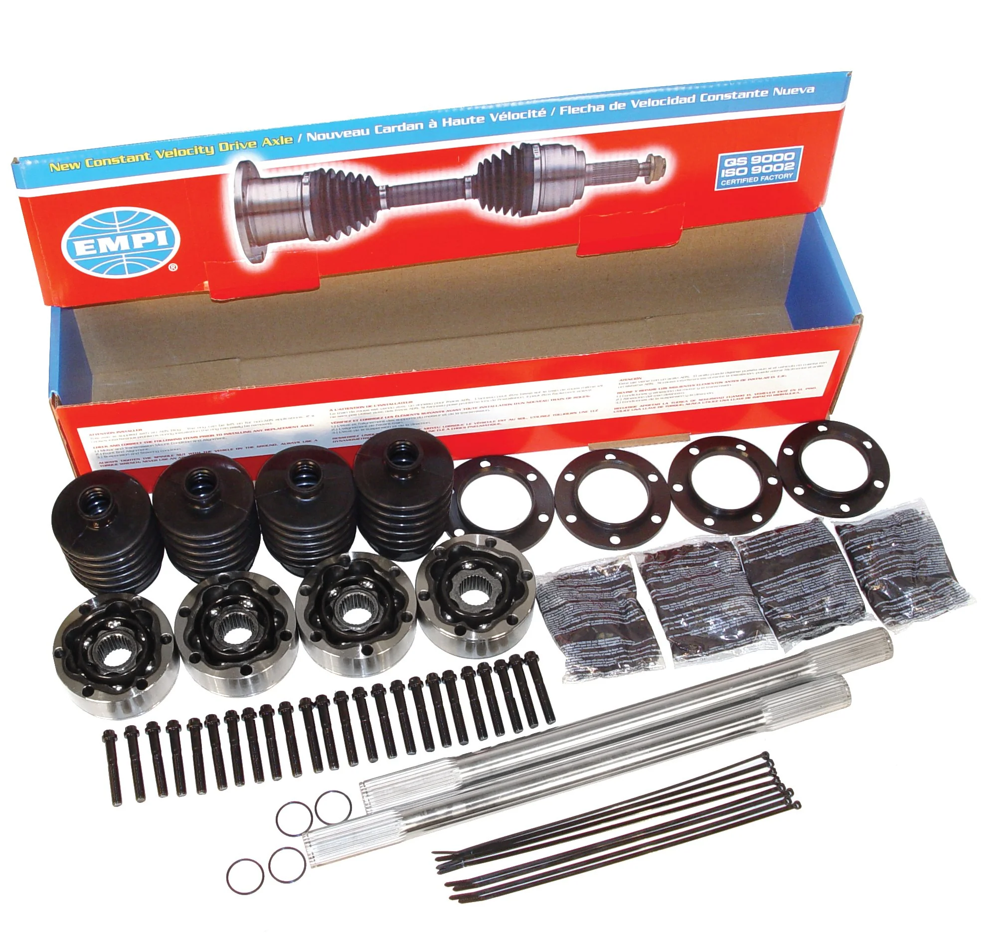 930 Axle Kit, 19 1/4" with 28 Spline Axles