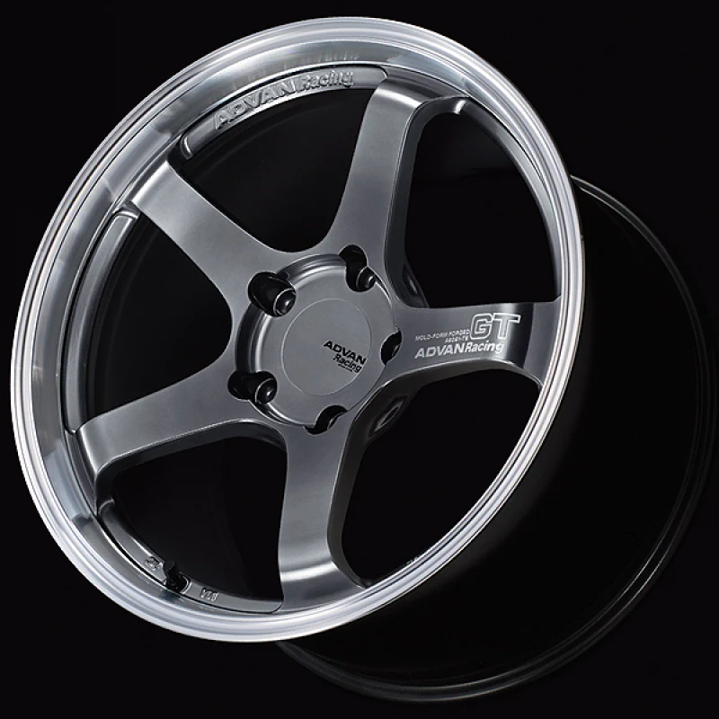 ADVAN Racing GT 18x10 +60 5x130 71.6mm bore Wheel for Porsche - Machining and Hyper Platinum Black