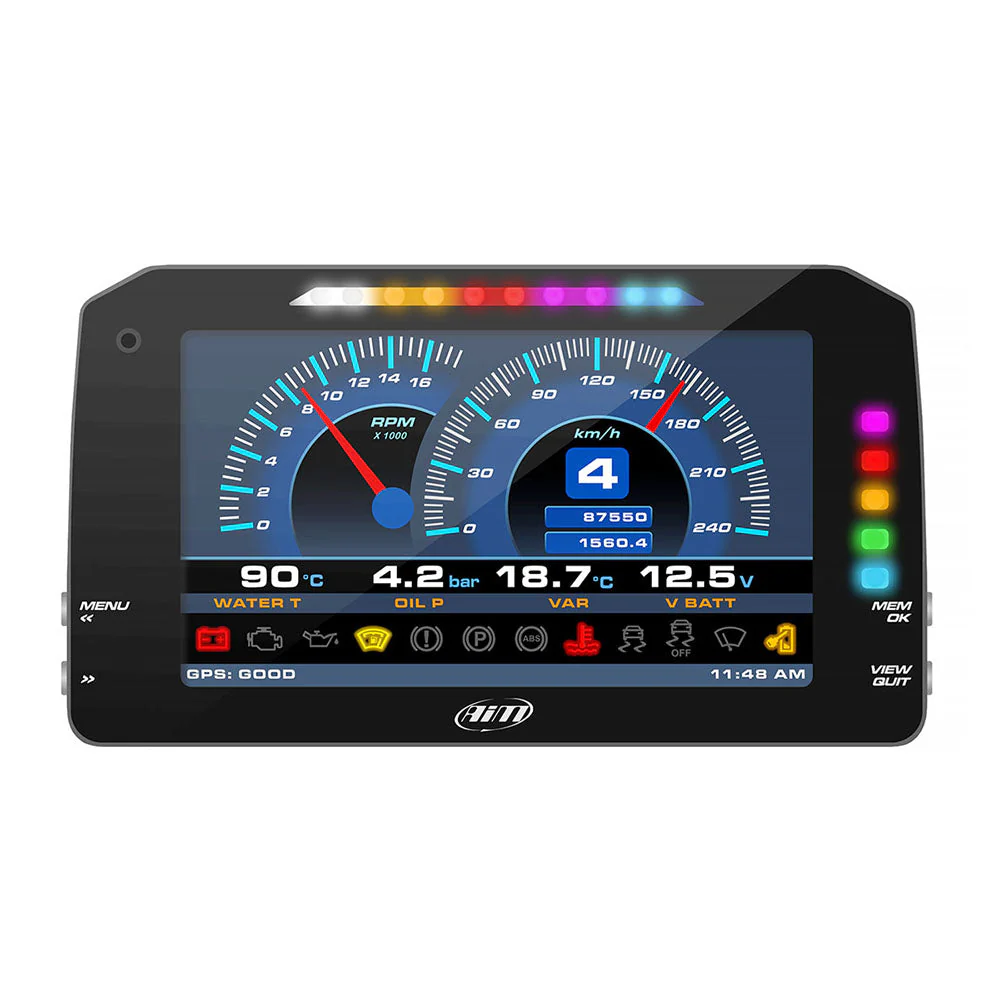 AiM Sports MXP Midsize Color TFT Dash and Data Logger - Track Use - Image 2