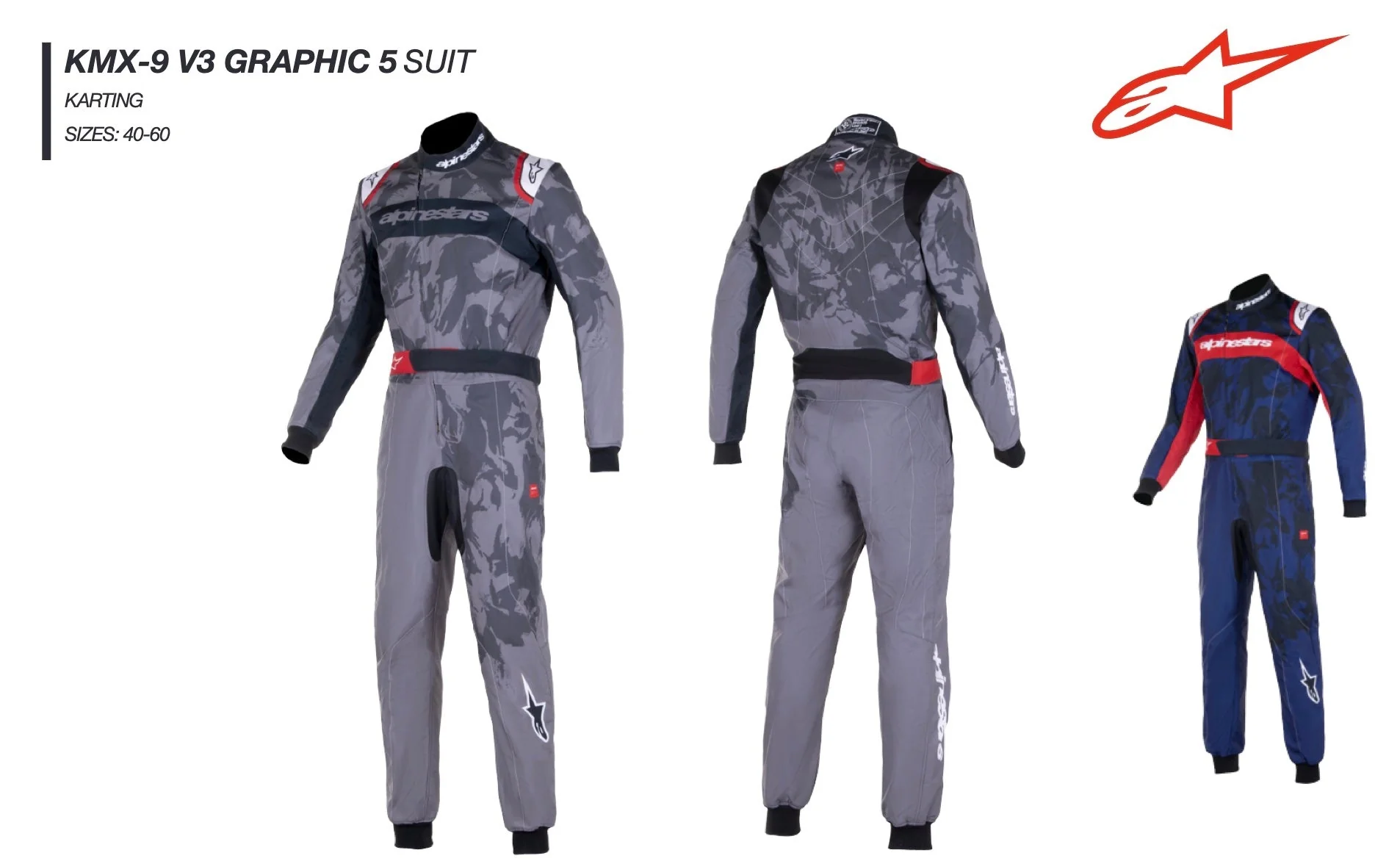 Competition Motorsport Alpinestars KMX-9 V3 Graphic 5 Kart Racing Suit - Image 6