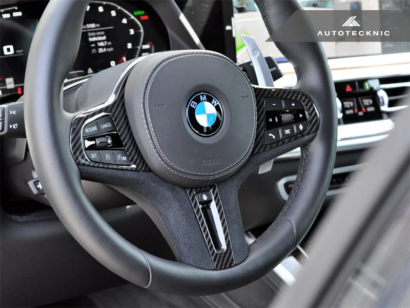 AutoTecknic Carbon Alcantara Steering Wheel Trim - G05 X5 | G06 X6 | G07 X7 - Image 3