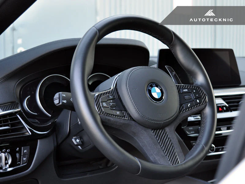 AutoTecknic Carbon Alcantara Steering Wheel Trim - G11/ G12 7-Series - Image 4