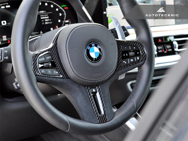 AutoTecknic Carbon Alcantara Steering Wheel Trim - G42 2-Series - Image 3
