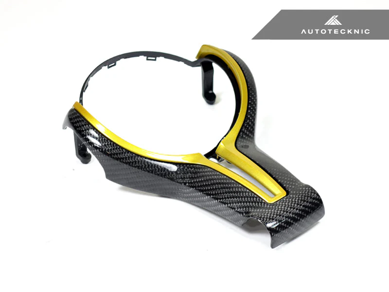 AutoTecknic Carbon Fiber Steering Wheel Trim Cover - F-Chassis M Vehicles - Image 3