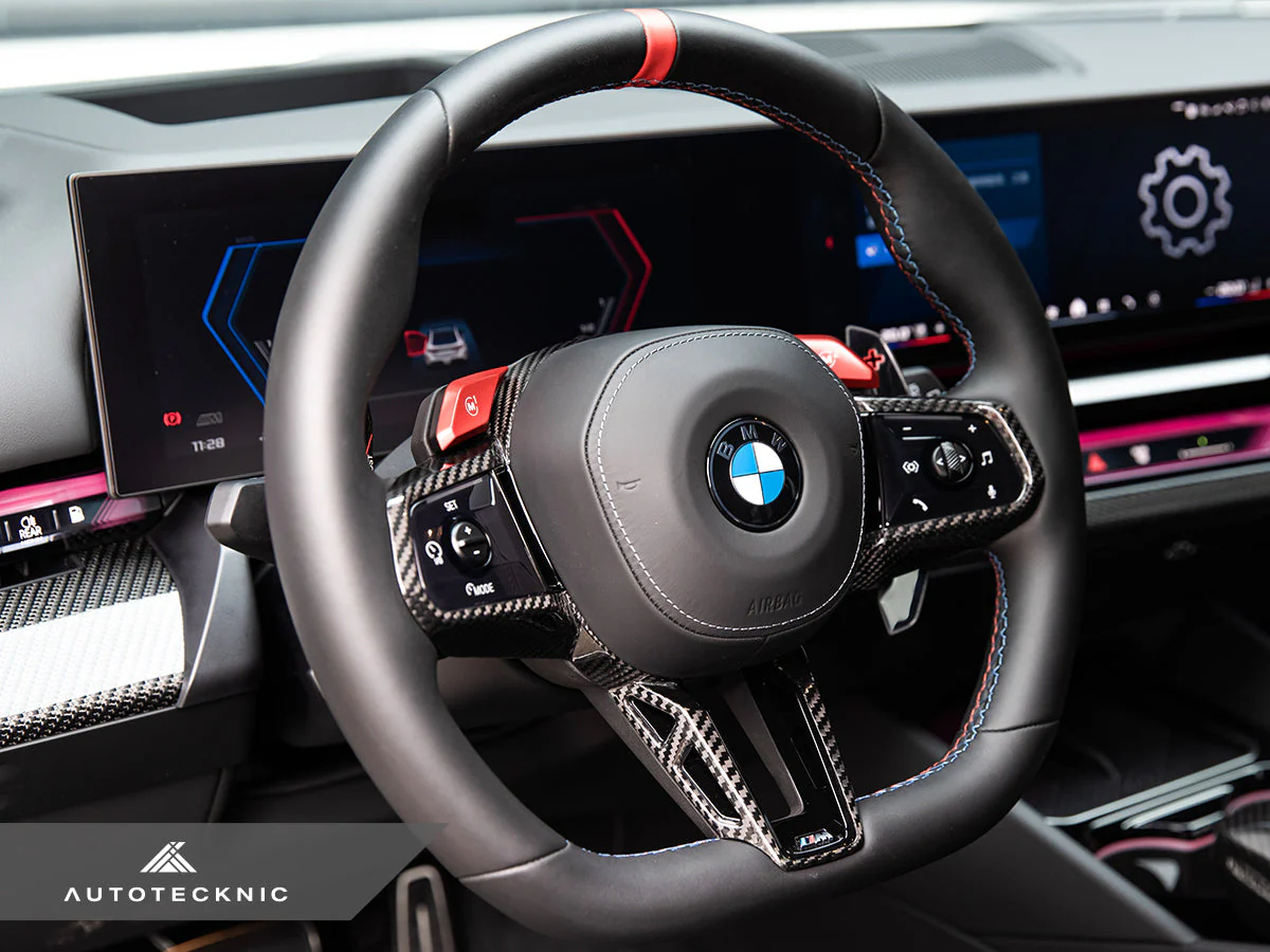 AutoTecknic Carbon Fiber Steering Wheel Trim - G90/ G99 M5 - Image 2
