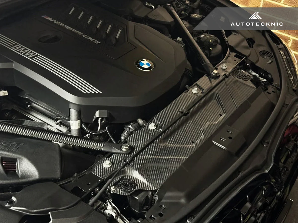 AutoTecknic Dry Carbon Fiber Cooling Shroud - G20 3-Series - Image 2