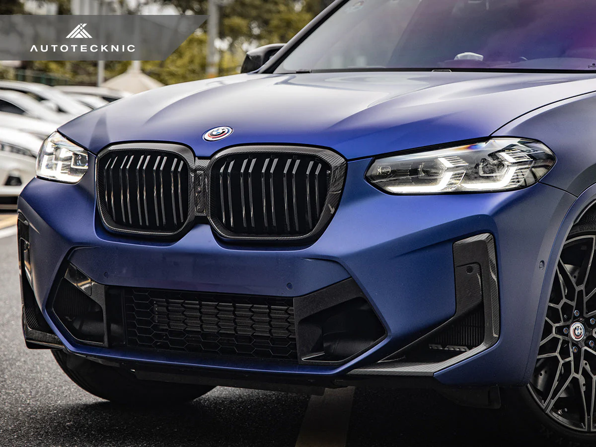 AutoTecknic Dry Carbon Fiber Dual-Slats Front Grille Set - G01 X3 LCI | G02 X4 LCI - Image 2