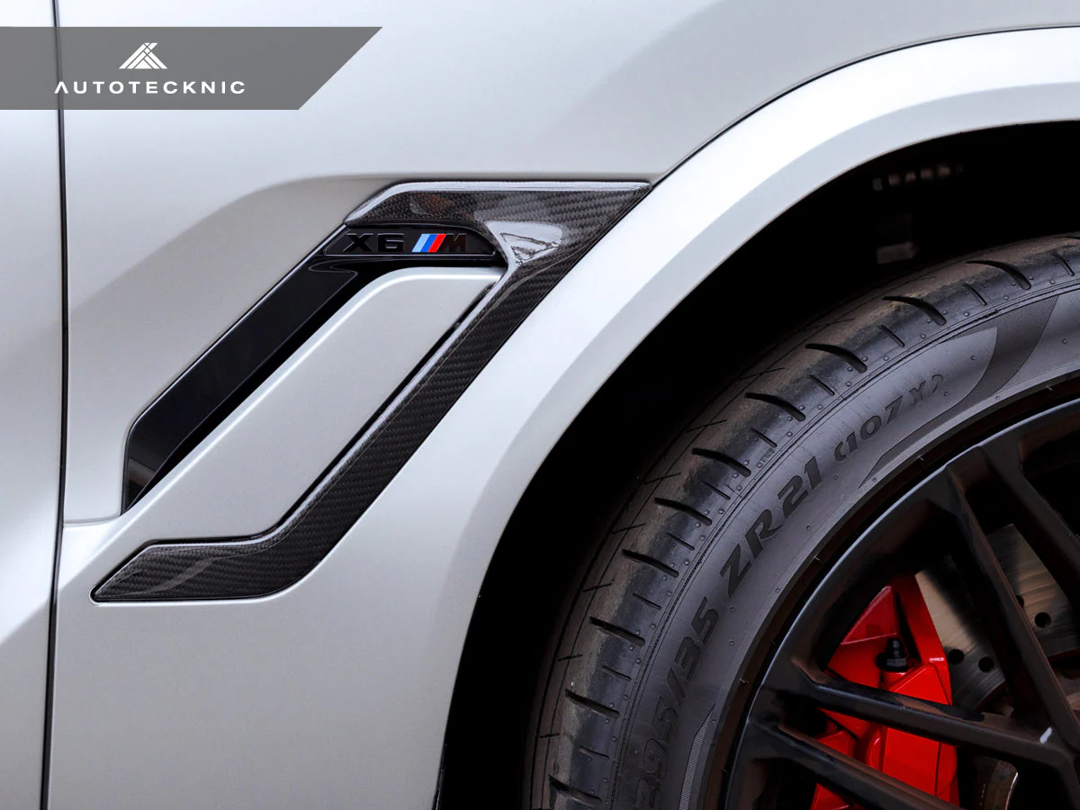AutoTecknic Dry Carbon Fiber Side Vent Set - F96 X6M - Image 7