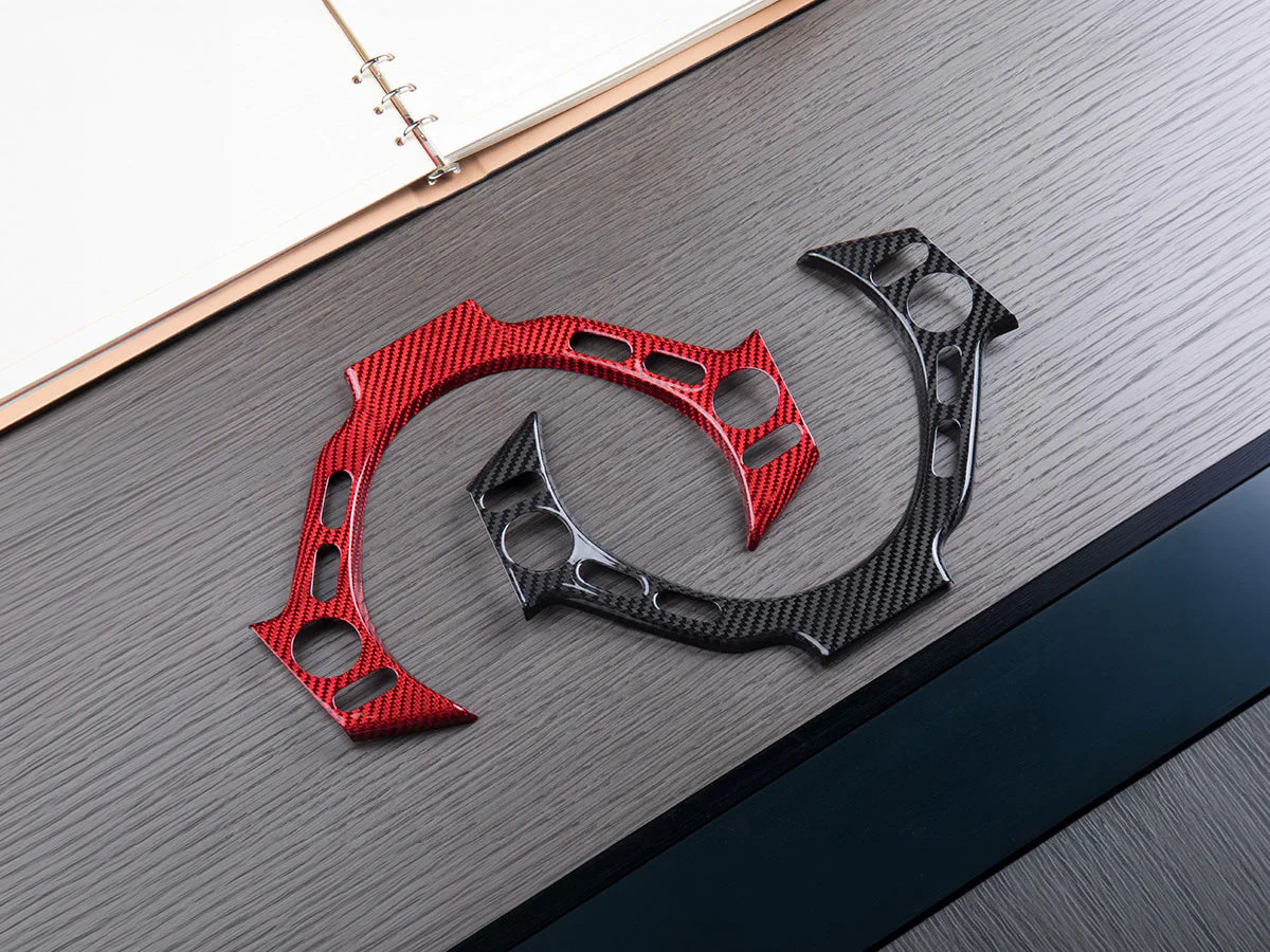 AutoTecknic Dry Carbon Fiber Steering Wheel Trim - Nissan R35 GTR - Image 8