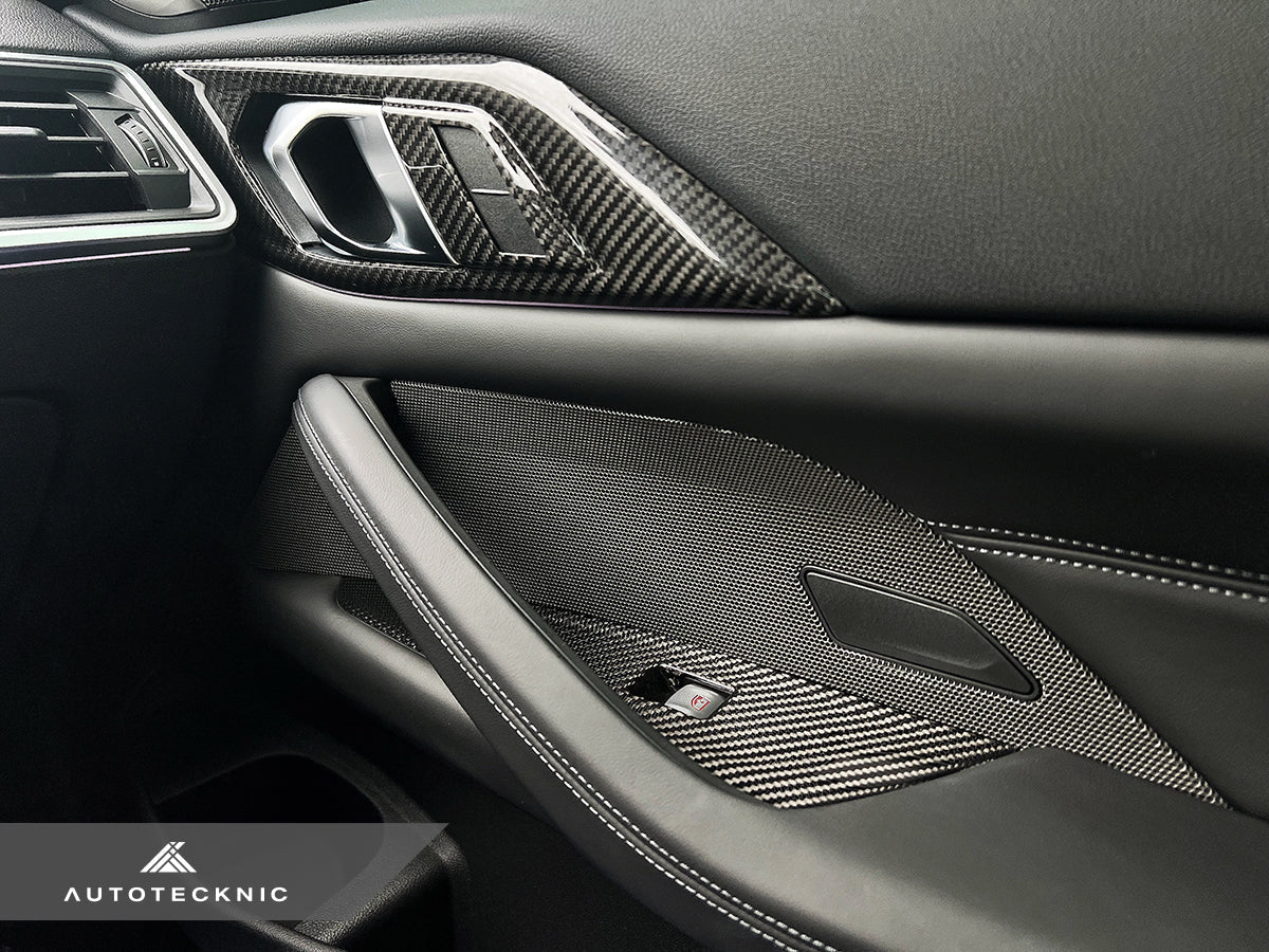 AutoTecknic Dry Carbon Interior Door Handle Trim Set - G22 4-Series - Image 5