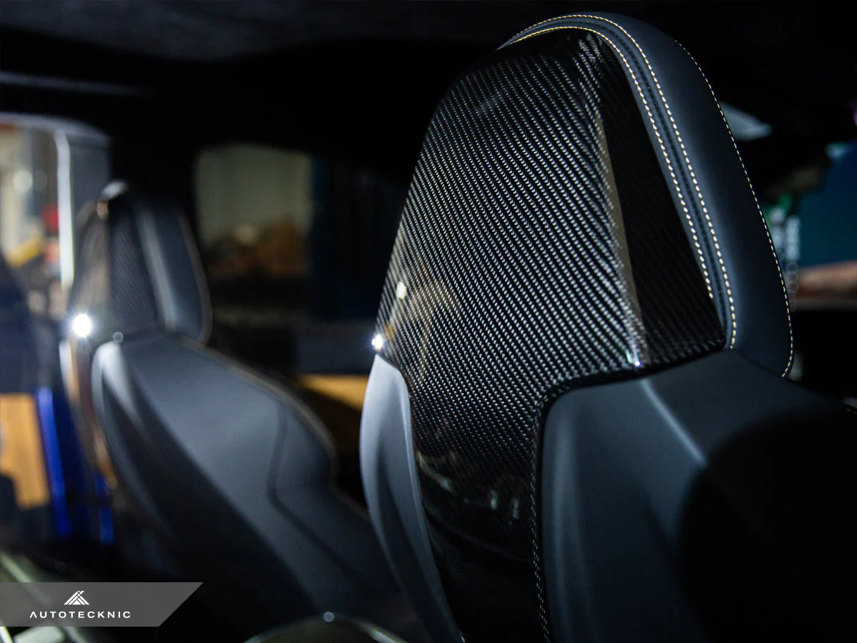 AutoTecknic Dry Carbon Seat Back Cover Set - F91/ F92/ F93 M8 - Image 6