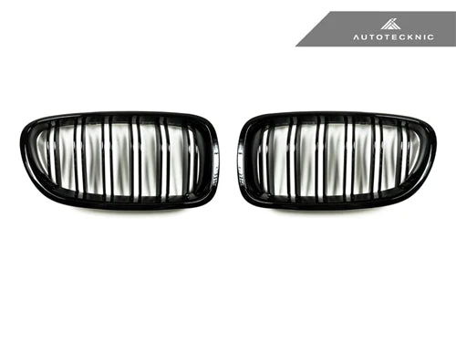 AutoTecknic Dual-Slats Gloss Black Front Grille Set - F10 5-Series | M5 - Image 2