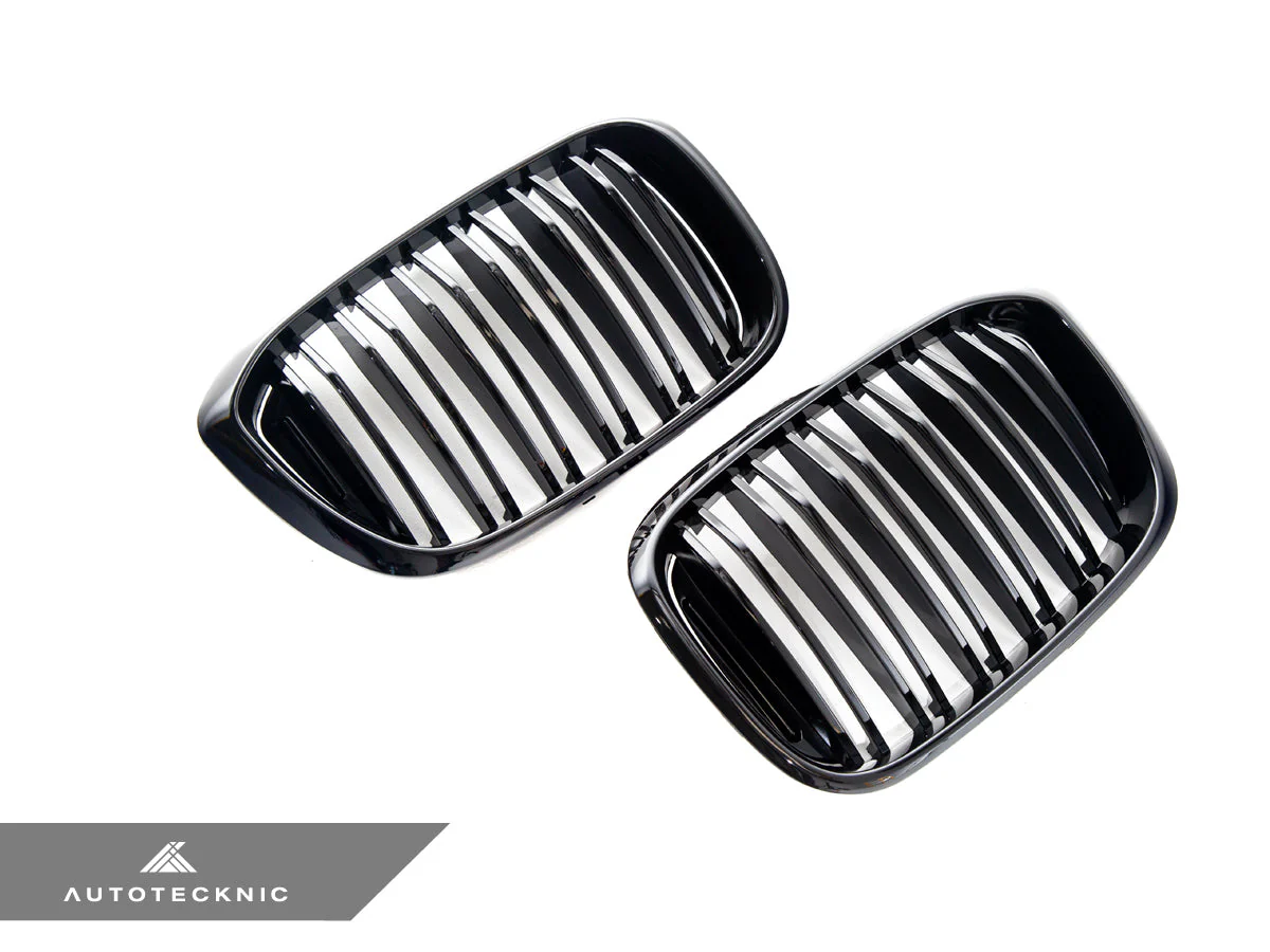 AutoTecknic Dual-Slats Gloss Black Front Grille Set - G01 X3 | G02 X4 Pre-LCI - Image 2
