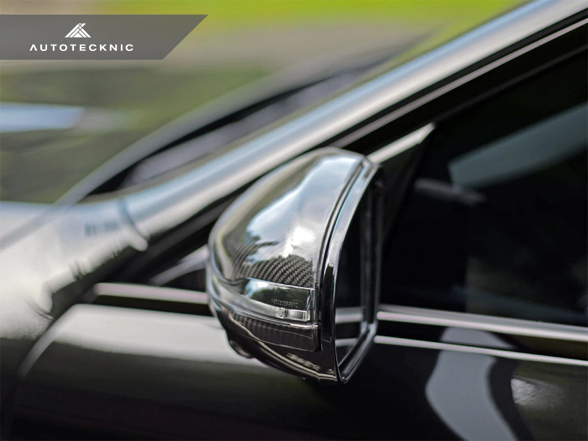 AutoTecknic Replacement Version II Dry Carbon Mirror Covers - Mercedes-Benz W205 C-Class - Image 5
