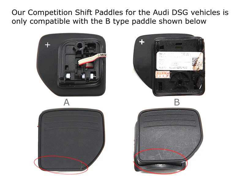 AutoTecknic Stealth Black Competition Shift Paddles - Audi DSG Vehicles - Image 4