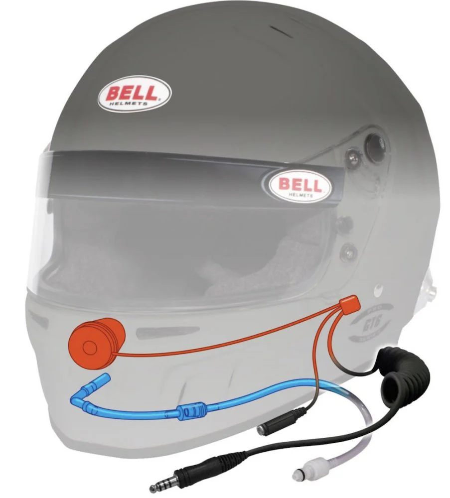 Competition Motorsport Bell HP6 8860-2018 RD-4C Carbon Fiber Helmet With Built-in Electronics/hydration - Image 4