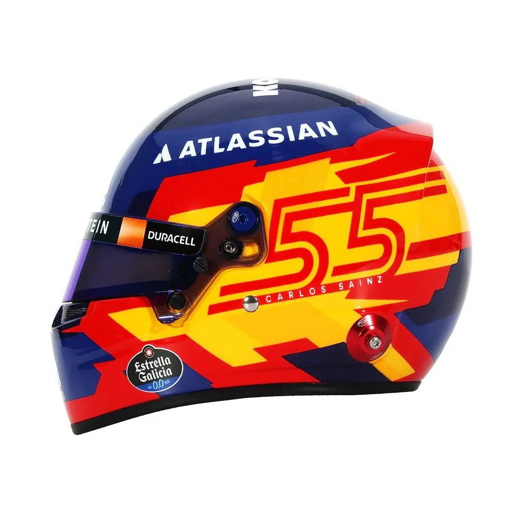 Bell HP77 Carlos Sainz 1:2 Scale F1 Mini Helmet for Williams 2025 F1 Season - Image 2