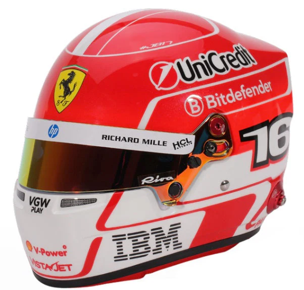 Bell HP77 Charles Leclerc 1:2 Scale F1 Mini Helmet for Ferrari 2025 F1 Season