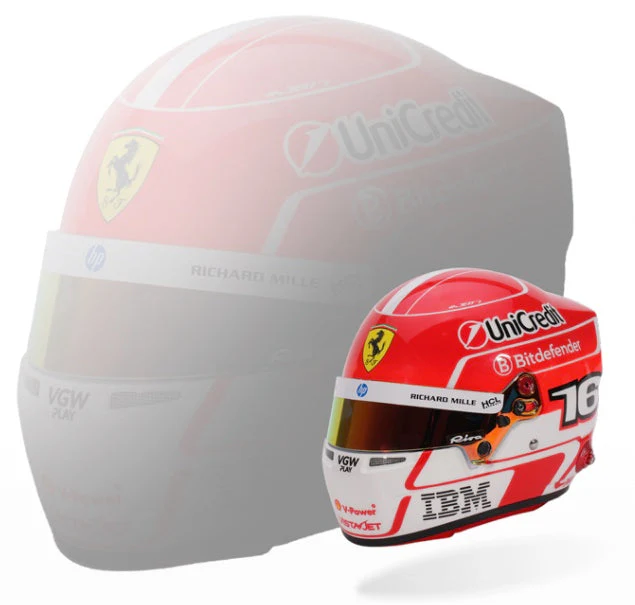 Bell HP77 Charles Leclerc 1:2 Scale F1 Mini Helmet for Ferrari 2025 F1 Season - Image 10