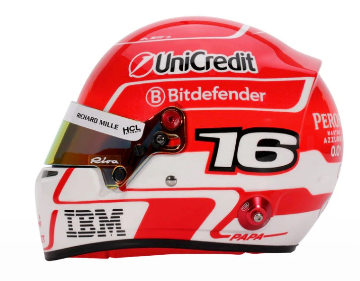 Bell HP77 Charles Leclerc 1:2 Scale F1 Mini Helmet for Ferrari 2025 F1 Season - Image 2