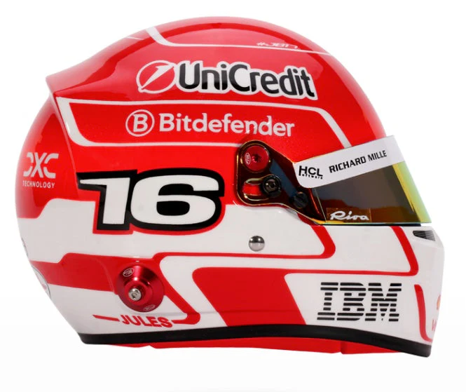Bell HP77 Charles Leclerc 1:2 Scale F1 Mini Helmet for Ferrari 2025 F1 Season - Image 3
