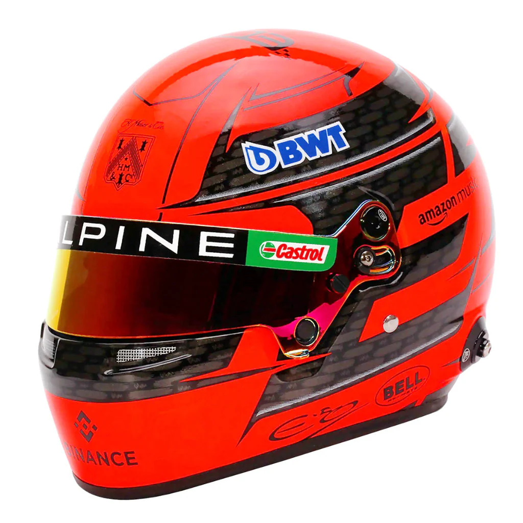 Bell HP77 Esteban Ocon 1:2 Scale F1 Mini Helmet, Alpine 2024 F1 Season