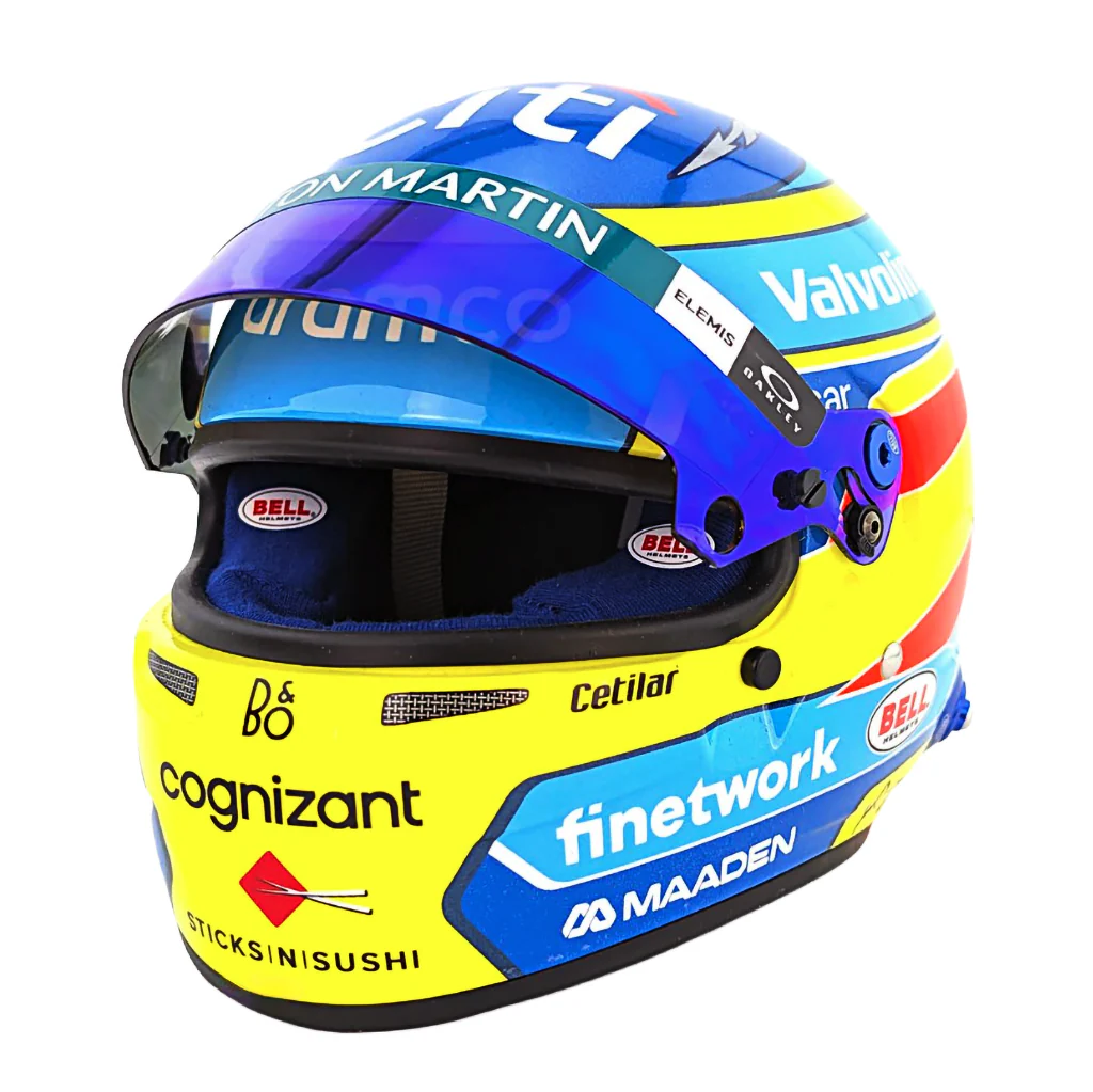Bell HP77 Fernando Alonso 1:2 Scale F1 Mini Helmet for Aston Martin 2025 F1 Season - Image 2