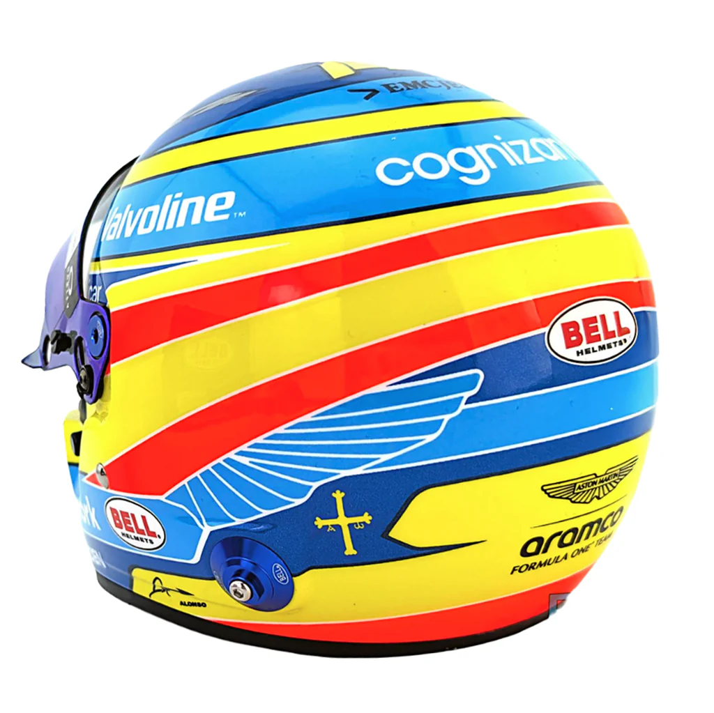 Bell HP77 Fernando Alonso 1:2 Scale F1 Mini Helmet for Aston Martin 2025 F1 Season - Image 3