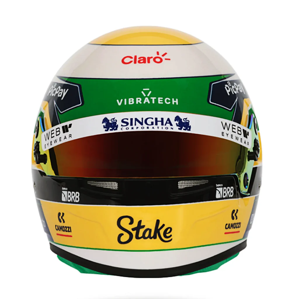 Bell HP77 Gabriel Bortoleto 1:2 Scale F1 Mini Helmet for Kick Sauber 2025 F1 Season - Image 3