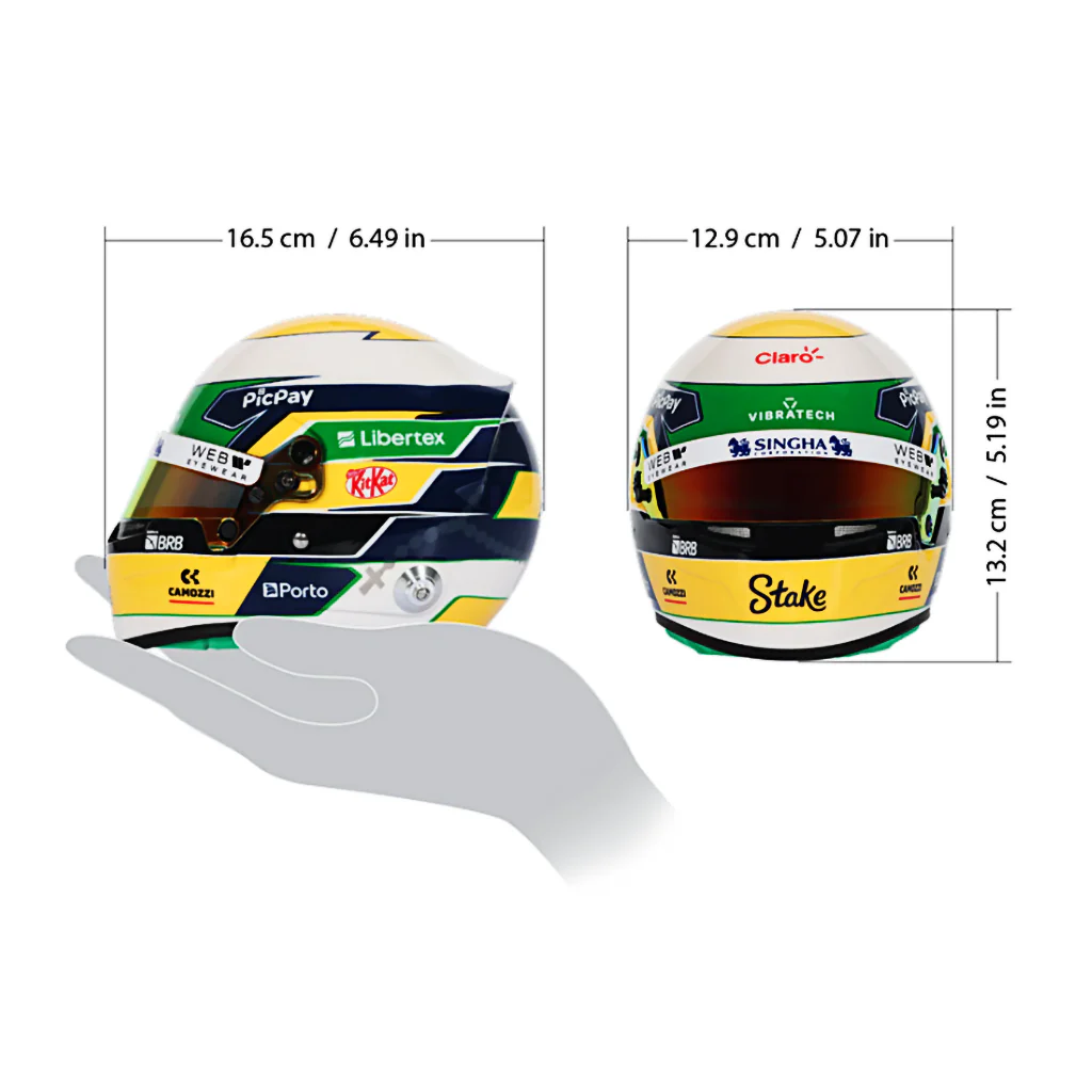 Bell HP77 Gabriel Bortoleto 1:2 Scale F1 Mini Helmet for Kick Sauber 2025 F1 Season - Image 9