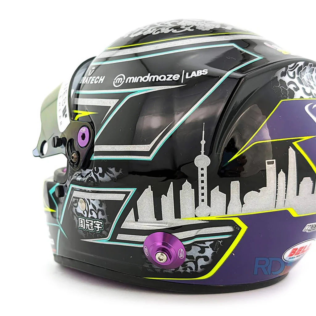 Bell HP77 Guanyu Zhou 1:2 Scale F1 Mini Helmet, Kick Sauber 2024 F1 Season - Image 6