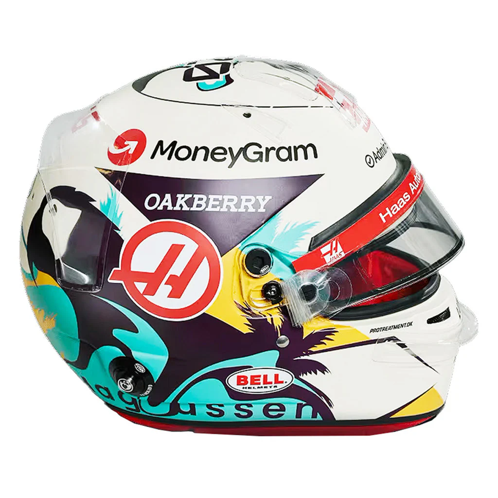 Bell HP77 Kevin Magnussen 1:2 Scale F1 Mini Helmet, Haas 2024 F1 Season - Image 3