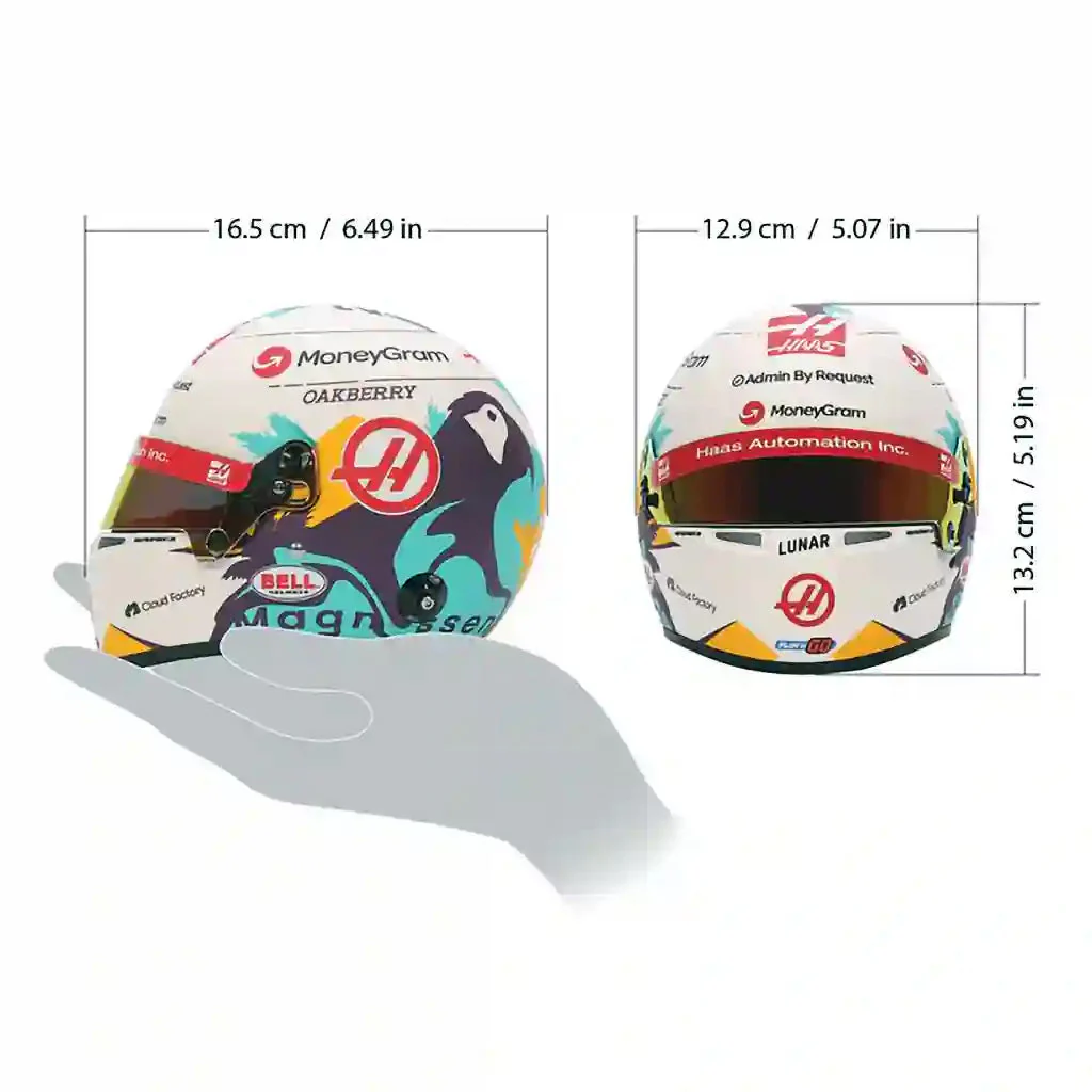 Bell HP77 Kevin Magnussen 1:2 Scale F1 Mini Helmet, Haas 2024 F1 Season - Image 9