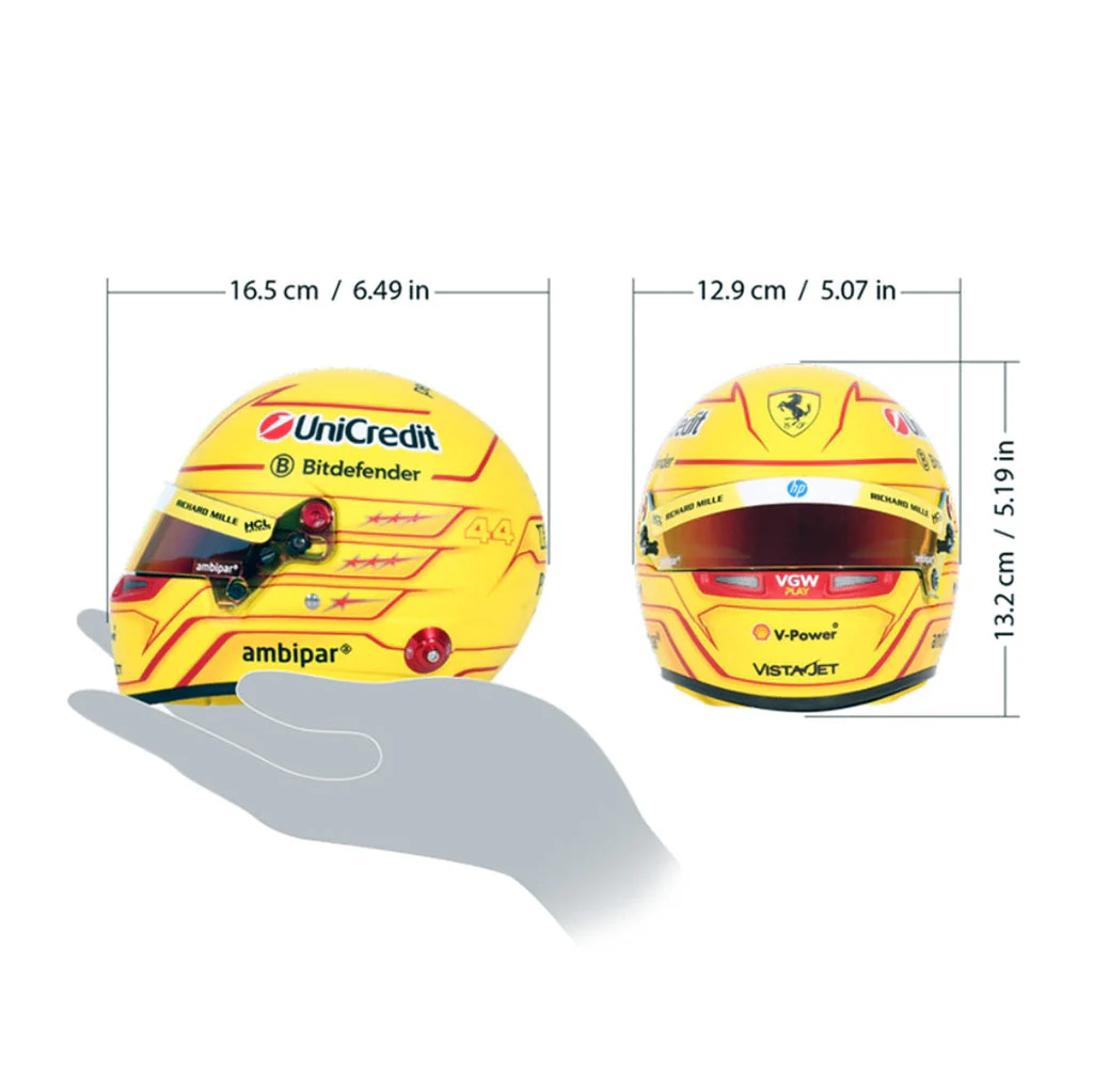 Bell HP77 1:2 Scale Lewis Hamilton Mini Helmet - Image 7