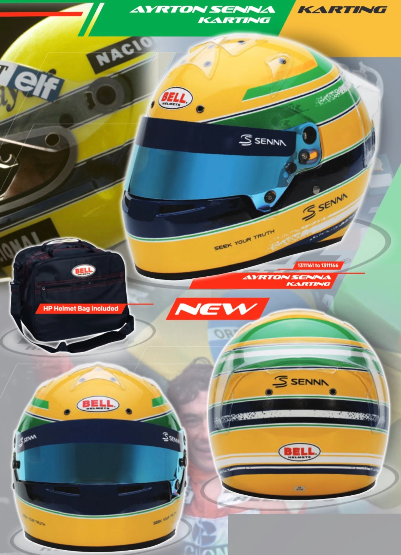 Bell KC7-CMR Ayrton Senna Karting Helmet, Snell-FIA CMR-2016 - Image 11