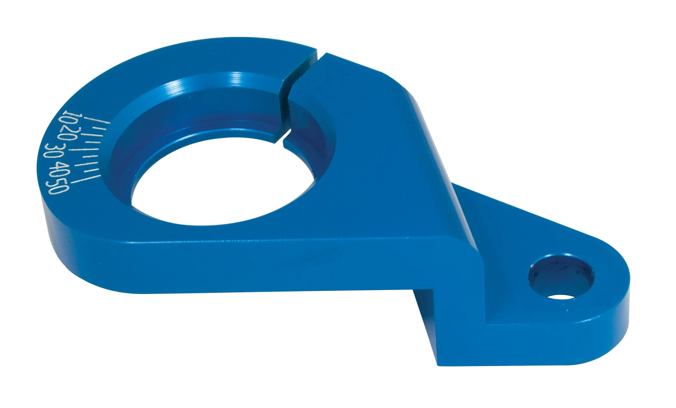 Billet Distributor Clamp with Ignition Timing Marks, Blue