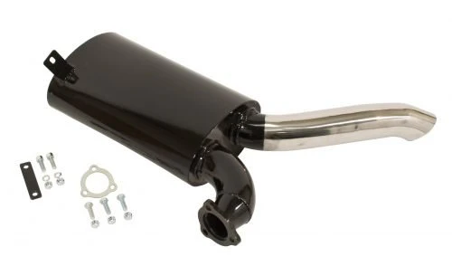 Black with Stainless Steel Tip Sideflow Muffler Only - Image 3