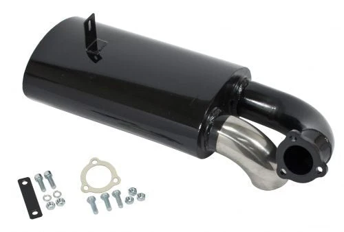 Black with Stainless Steel Tip Sideflow Muffler Only - Image 2