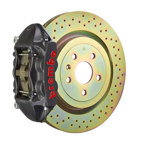 Brembo Gran Turismo Front Black Anodized Cross Drilled Big Brake Kit for 911S, SC, and Carrera