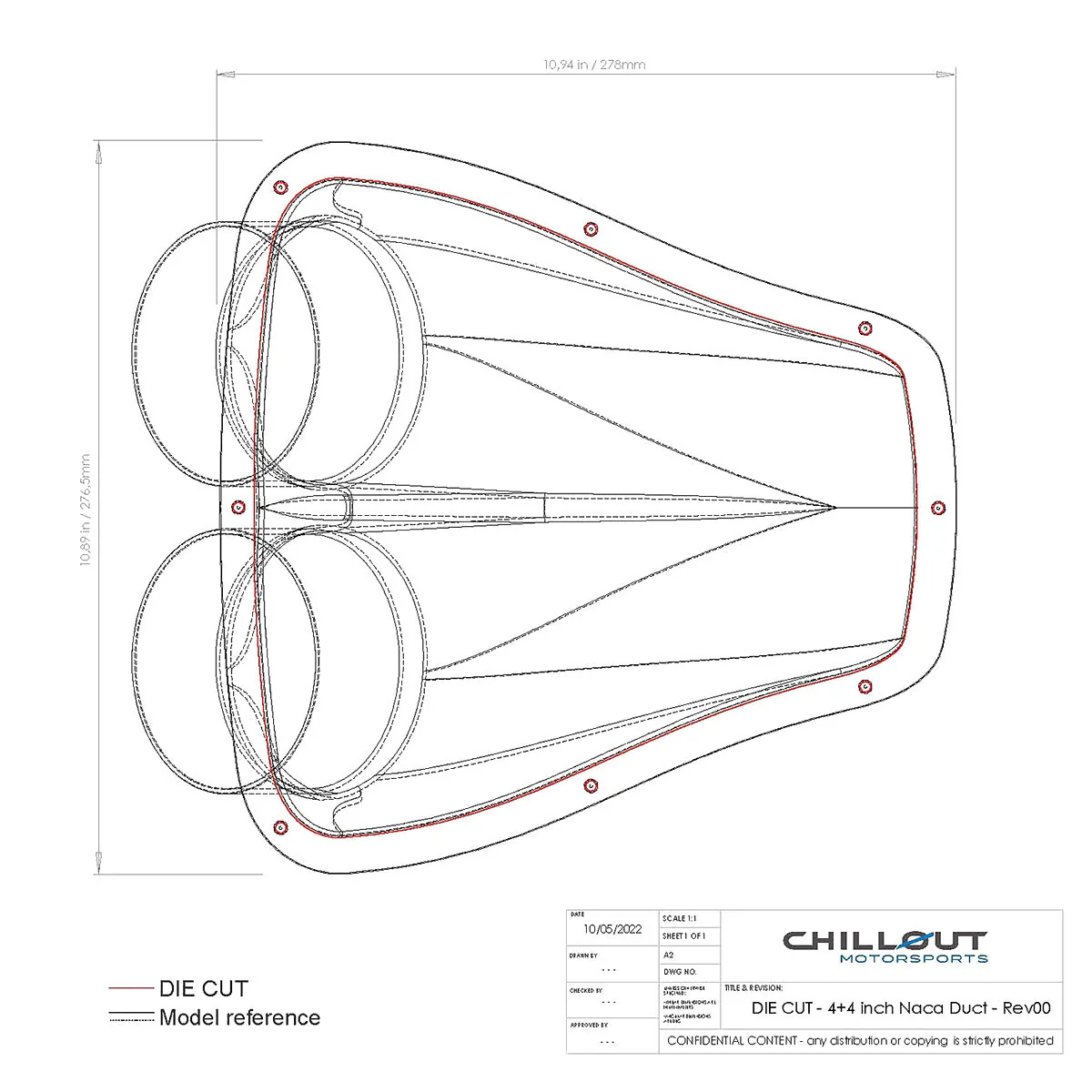 Chillout Systems 4-Inch Carbon Fiber Dual NACA Duct - Image 5