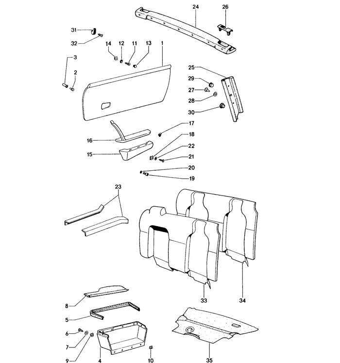 914Rubber Door Panel Clips for Porsche 911, 912, 914, 924, 944, 964, 968, 993 and Others - Image 2