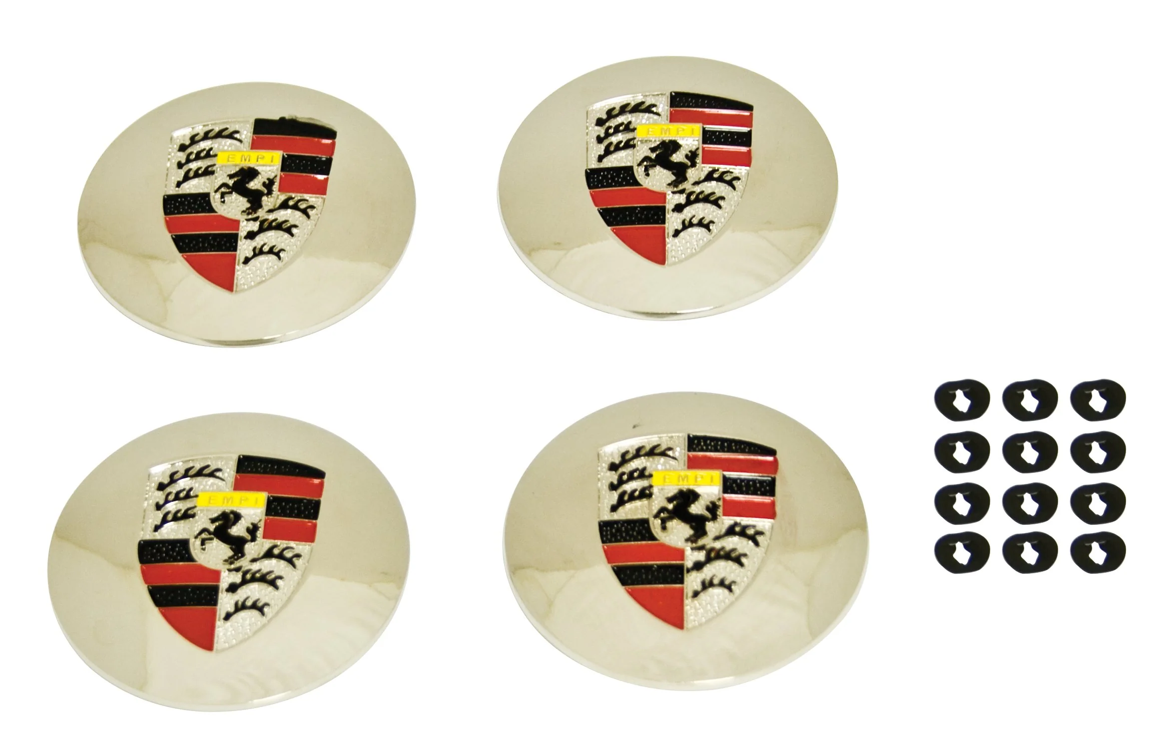 EMPI 3-Color Stallion Logo Crest, Set of 4 with Retainers