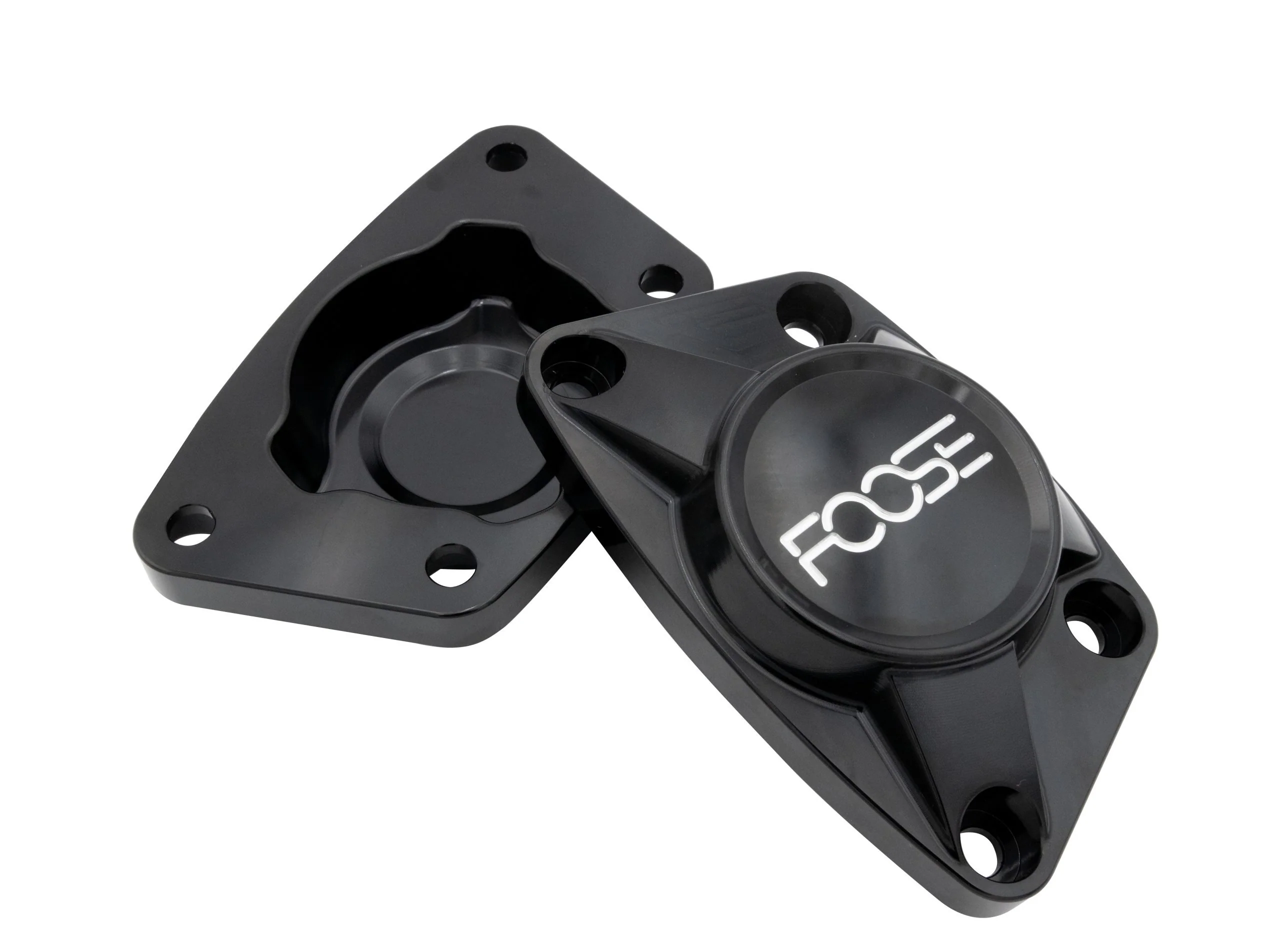 EMPI X FOOSE Billet Spring Plate Cap: Black Anodized Finish, Pair