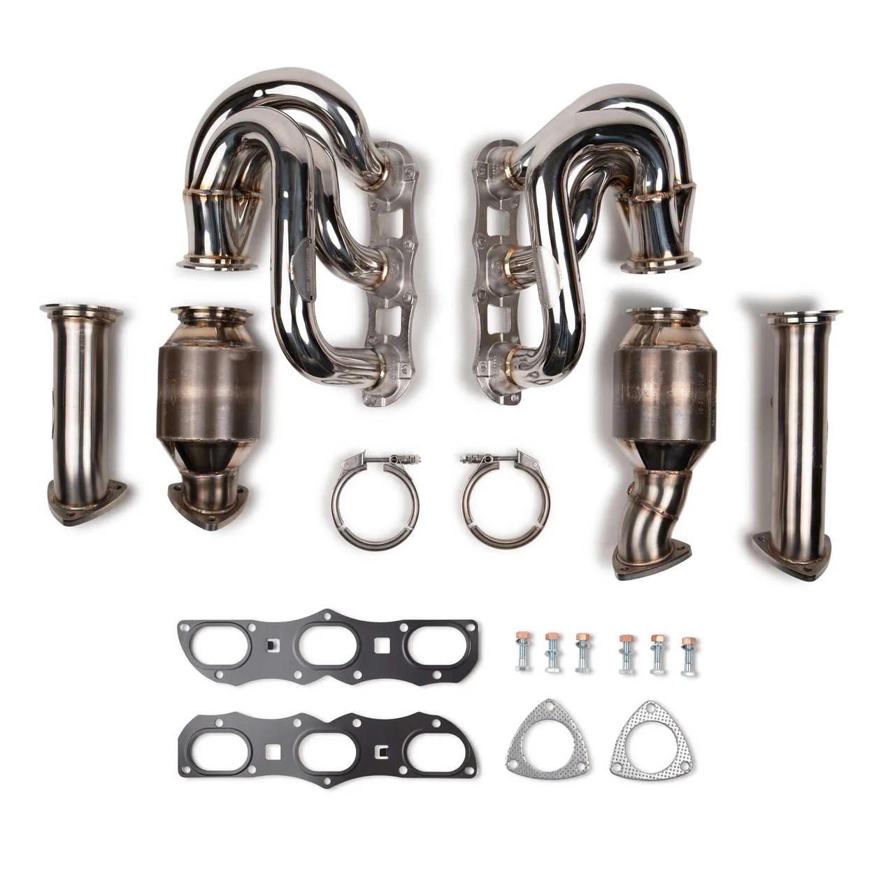 Fabspeed Porsche 987.2 Boxster / Cayman RENNKRAFT® Modular Headers with HJS Catalytic Converters (2009-2012) - Image 2