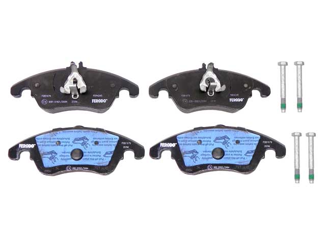 Ferodo Front Brake Pad Set for Mercedes-Benz C250/C300/C350/CLS400/E250/E350/E400/E550/SLC300/SLK250/SLK300/SLK350 (2008–2020)