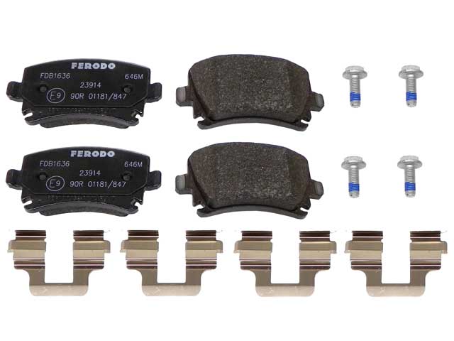 Ferodo Brake Pad Set for Volkswagen/Audi A3/Eos/Golf/A3 Quattro/TT/TT Quattro/GTI/Jetta/TT RS Quattro/TTS Quattro/Golf R/R32/A6/A6 Quattro/A4/A4 Quattro (2005–2021) - Image 4