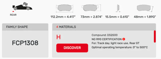 Ferodo Front/Rear Brake Pad Set FCP1308 for Porsche 996/986/987/981/718/Cayenne - Image 2